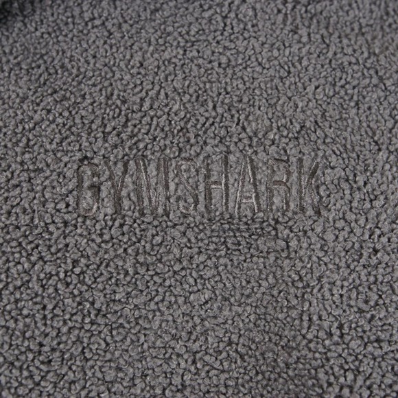 Gymshark Borg Gray Faux Sherpa Hoodie Womens Sz L - Picture 4 of 9